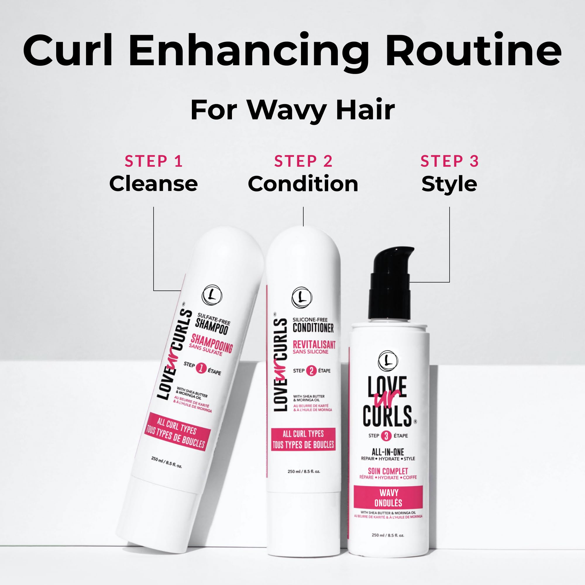 Love Ur Curls acondicionador desenredante ultra hidratante facilita peinado y reduce fricción.