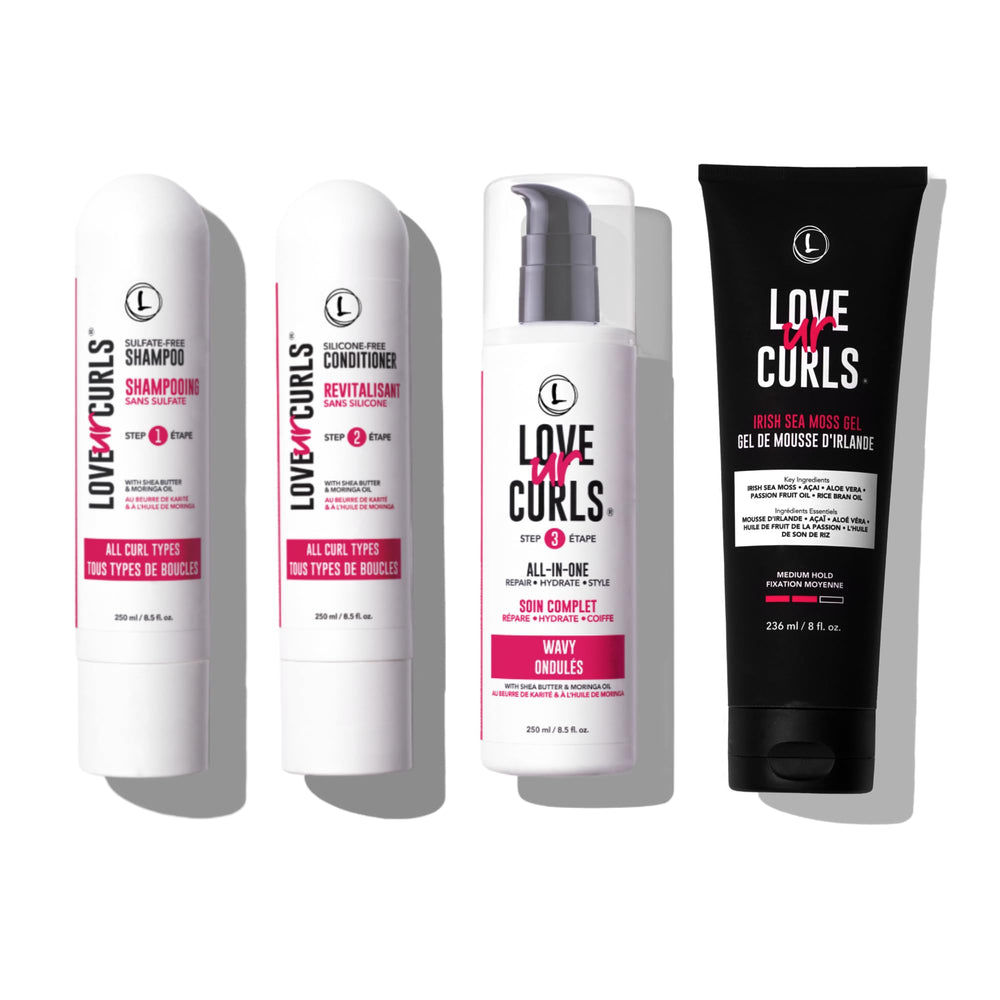 Love Ur Curls Champú suave hidratante para limpieza suave y protección.