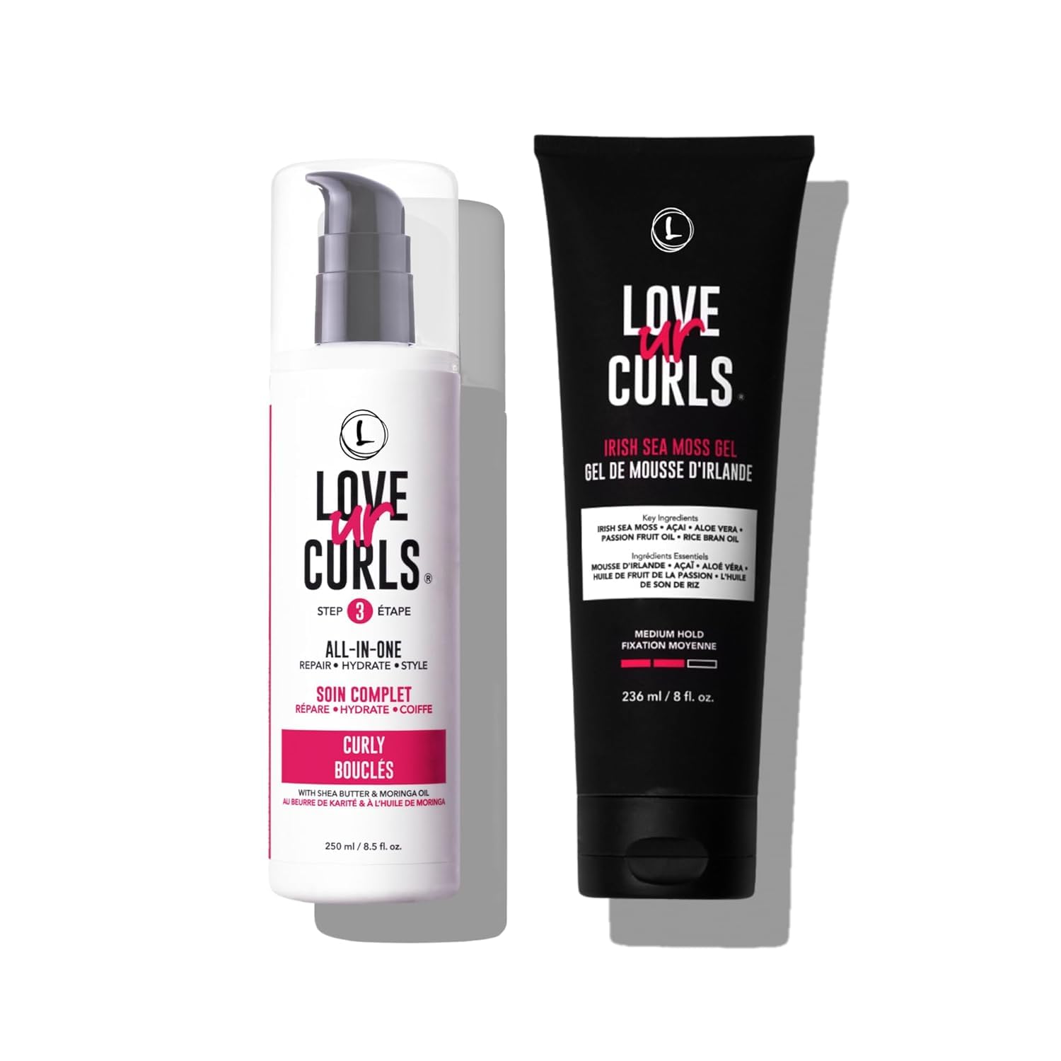 Love Ur Curls crema multiuso para rizos, definición suave y hidratación.