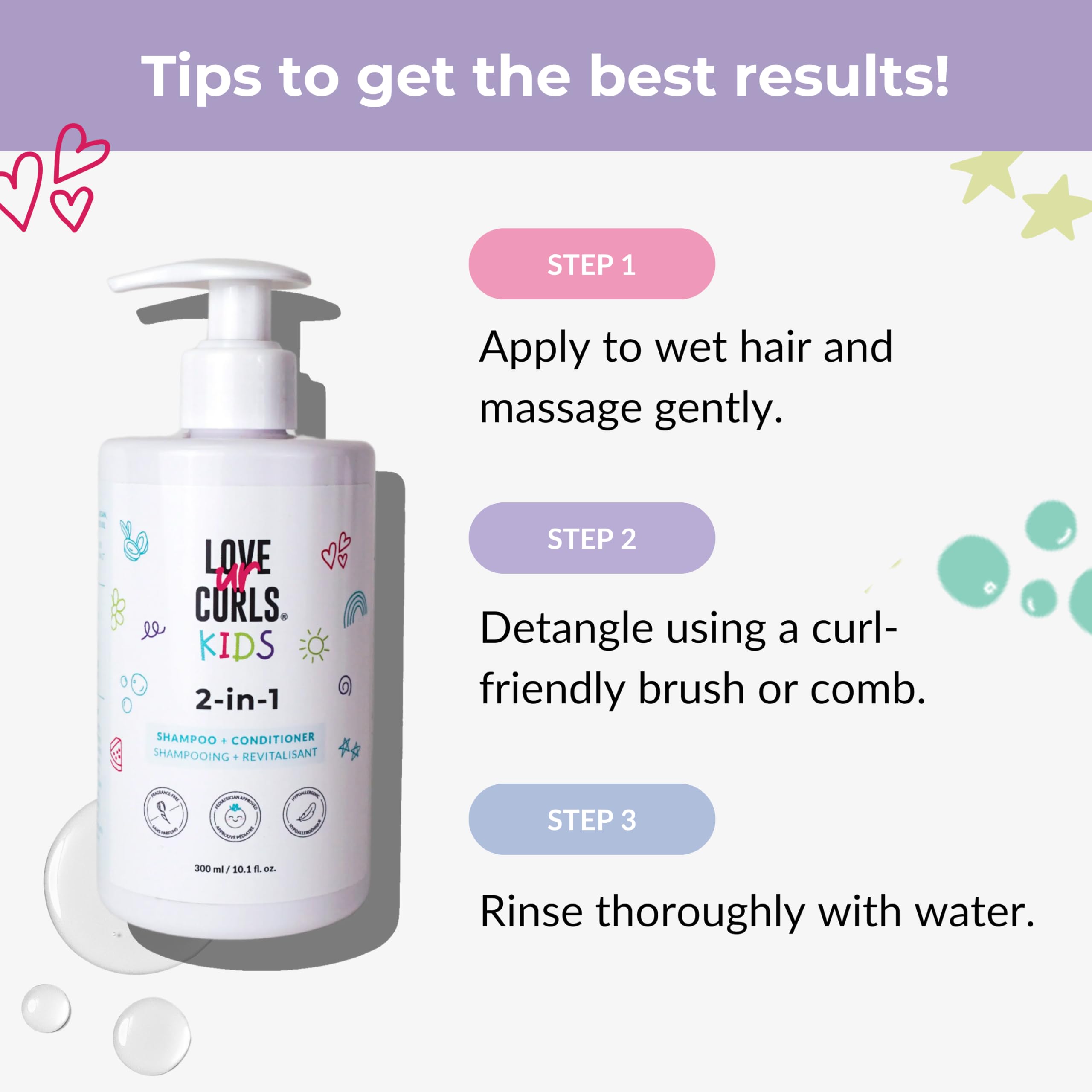Love Ur Curls Kids 300 ml tamaño familiar para toda la familia
