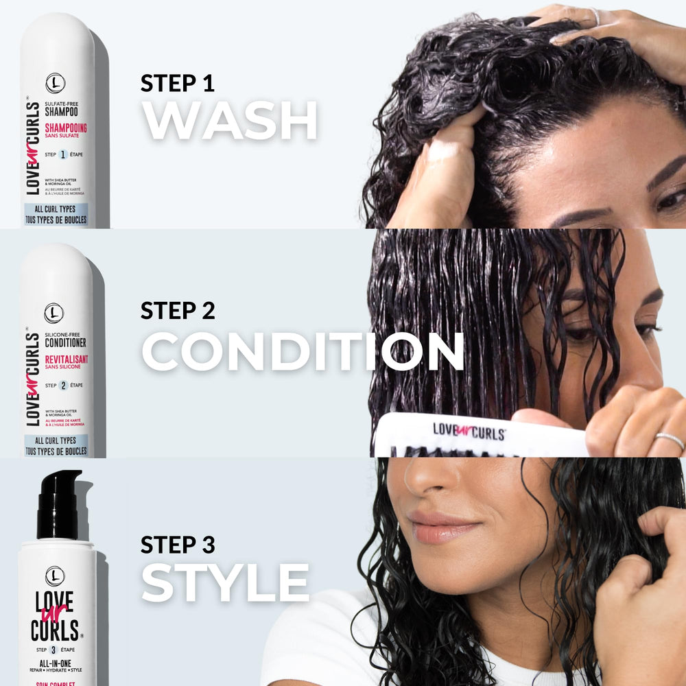 Love Ur Curls mantequilla de karité y aceite de moringa, nutrientes para el cabello