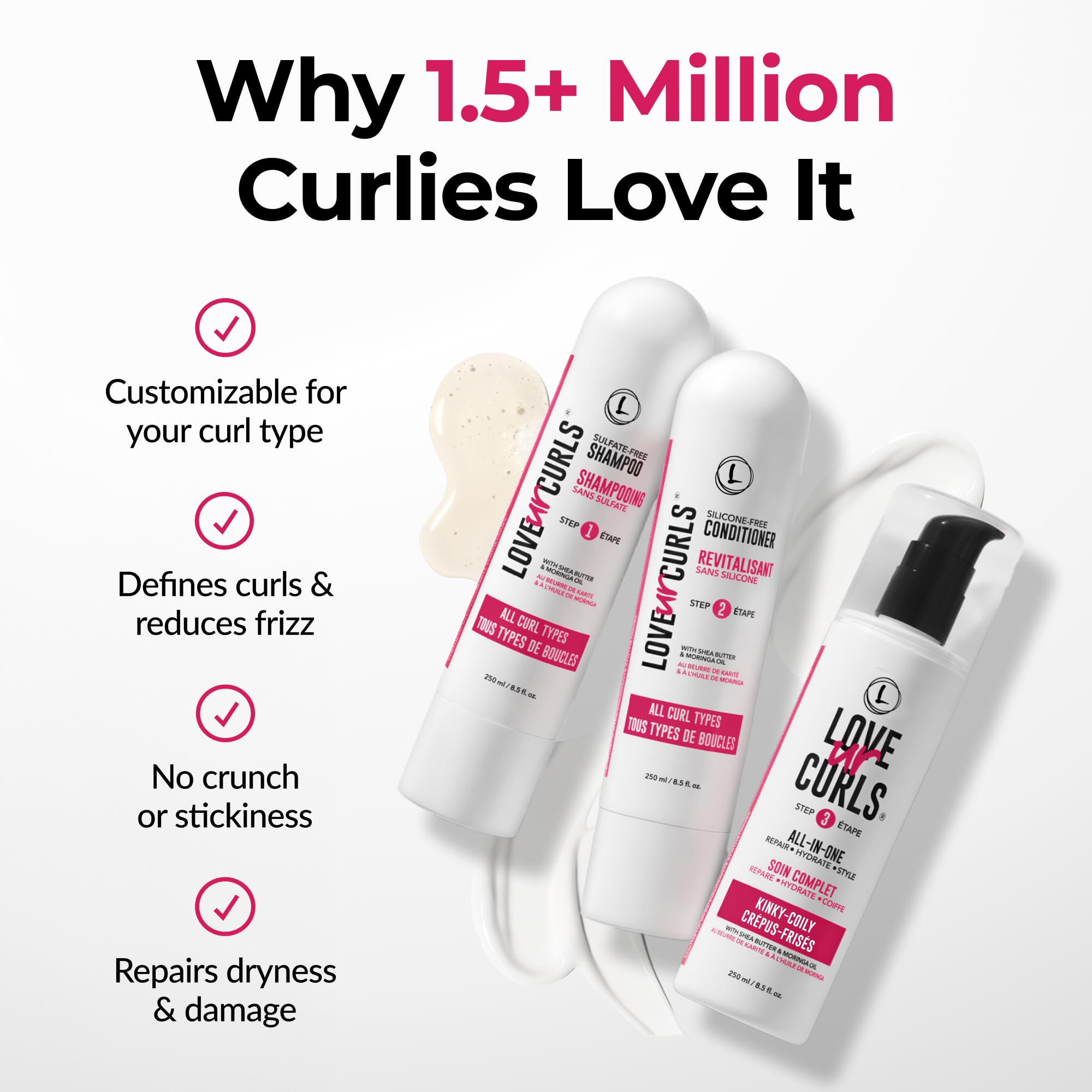 Textura cremosa del champú Love Ur Curls