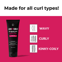 Love Ur Curls textura hidratada que reduce frizz y aporta brillo.