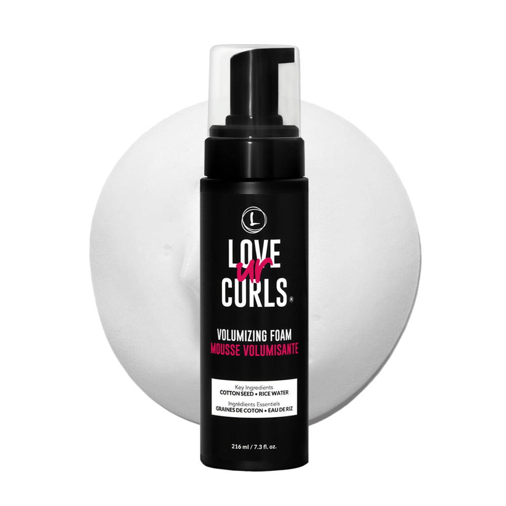 Love Ur Curls Volumizing Foam bottle for lightweight curl volume and bounce