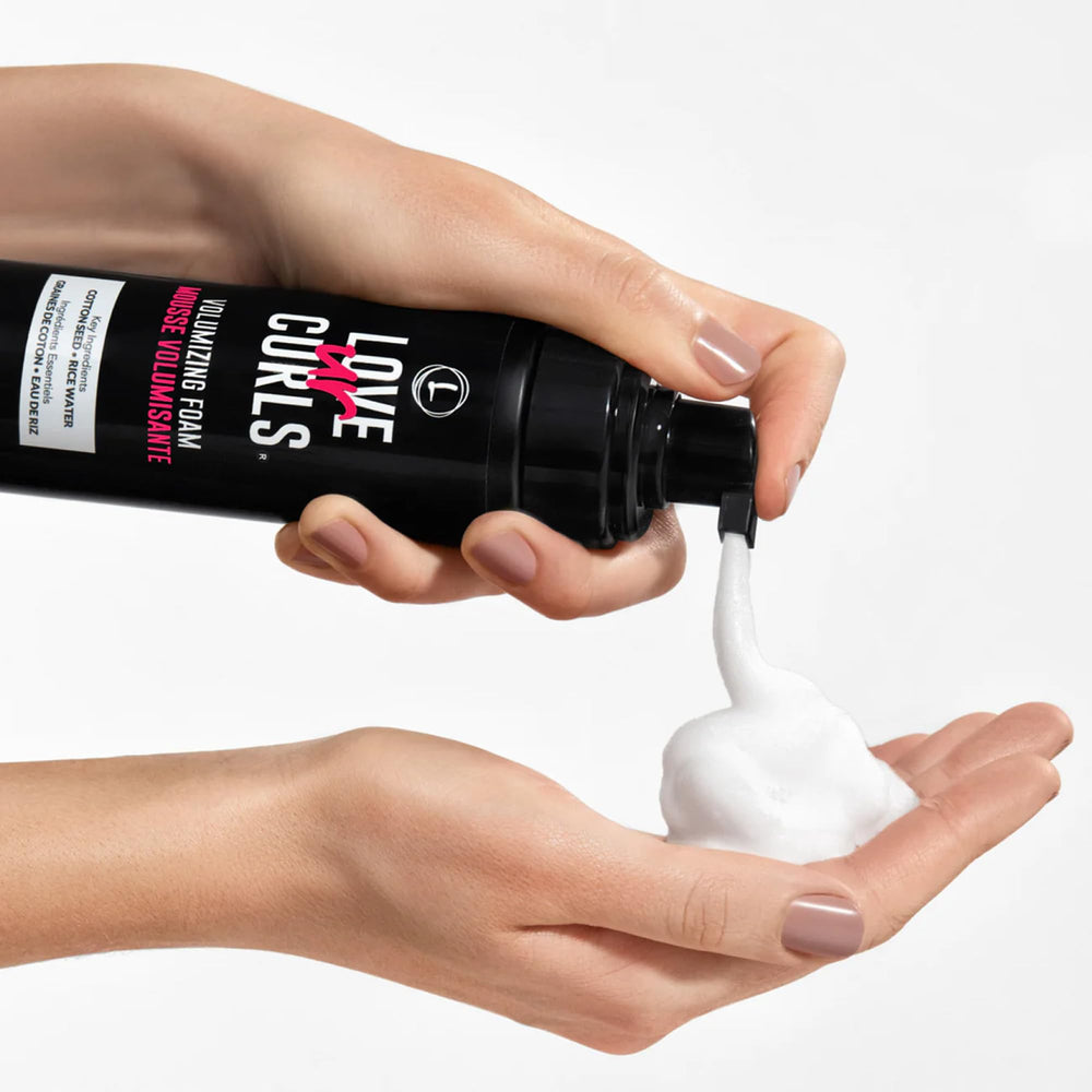 Love Ur Curls Volumizing Foam quick-drying formula helps speed up styling
