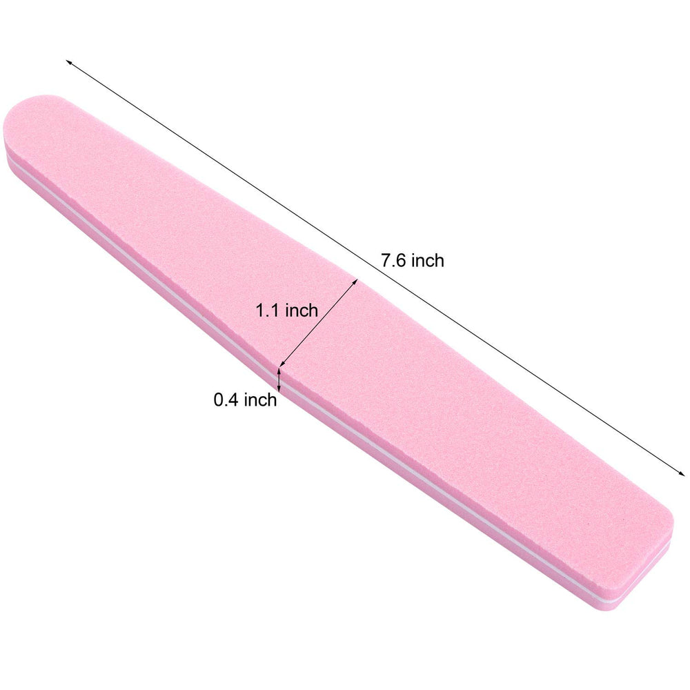 LoveBB lima para uñas acrílicas rosa, 100 grano para acortar.