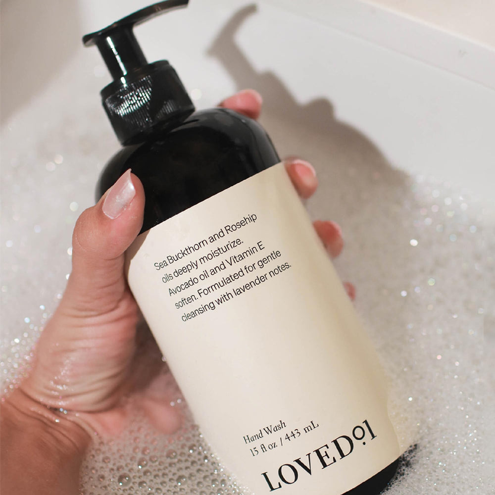 Rosehip and sea buckthorn oil illustration in Loved01 Hand Wash ingredients