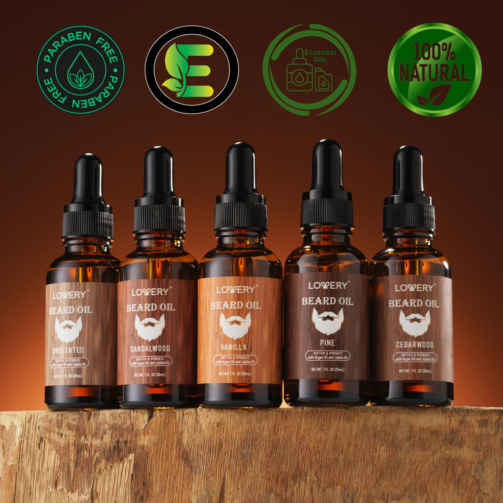 LOVERY aceite para barba sin aroma, acondiciona sin residuos grasos.