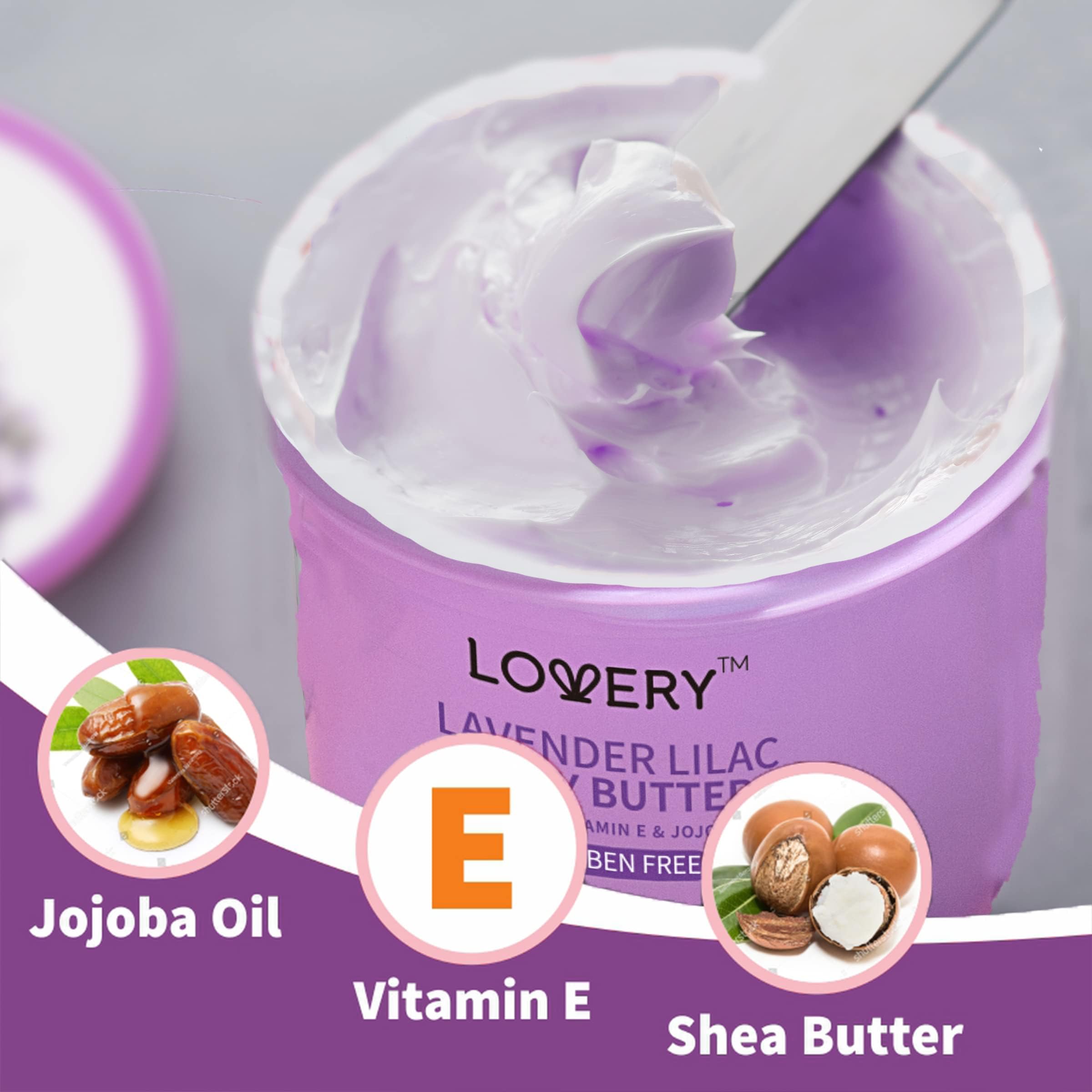 LOVERY crema corporal Lavanda Lila regalo spa perfecto.