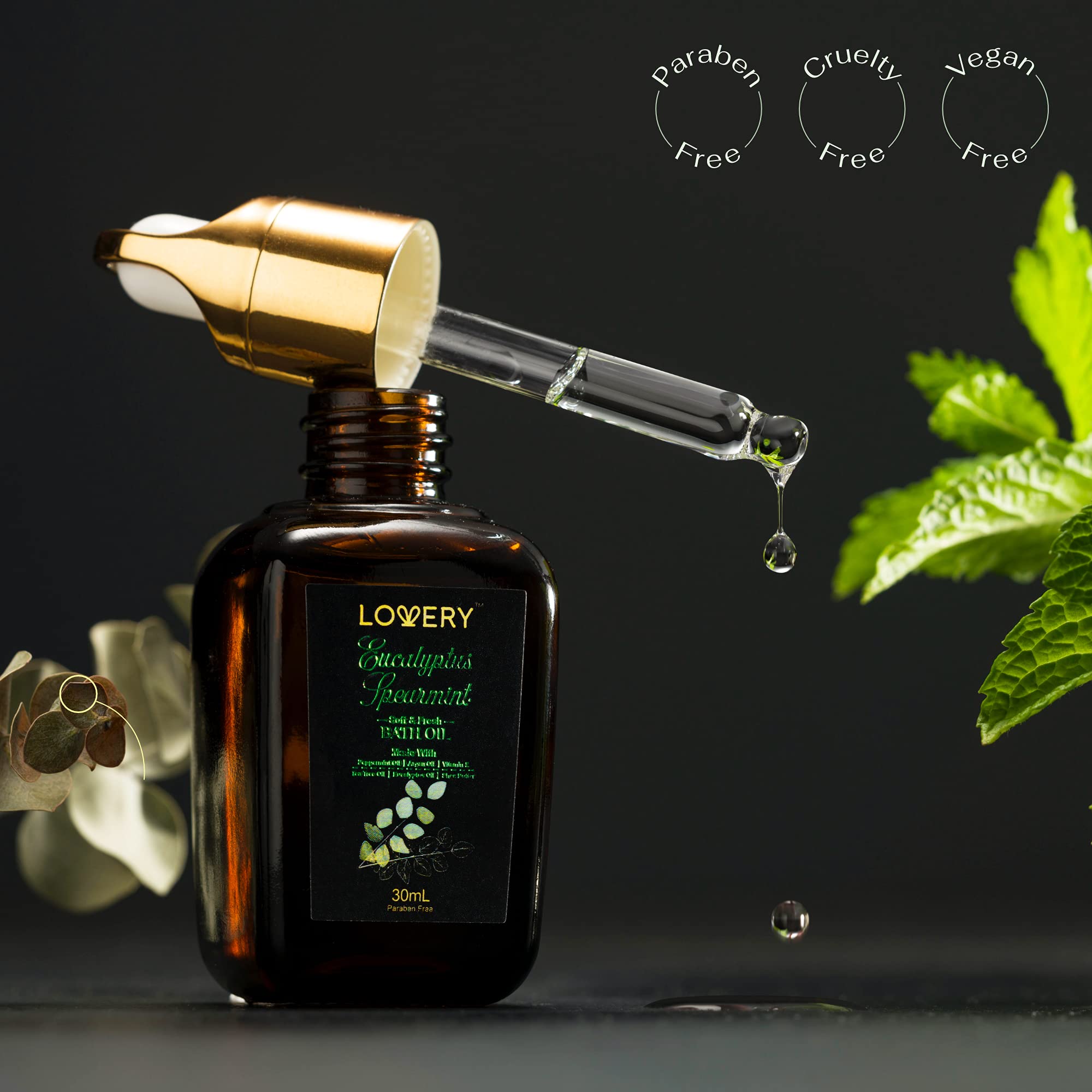 Cristales de baño Lovery con aroma suave para casa.