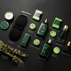 Gel de ducha Lovery con eucalipto y menta para piel limpia.