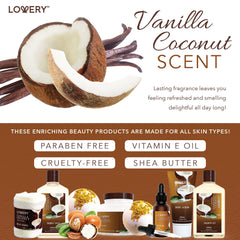 LOVERY Gommage corps vanille coco, peau douce et satinée
