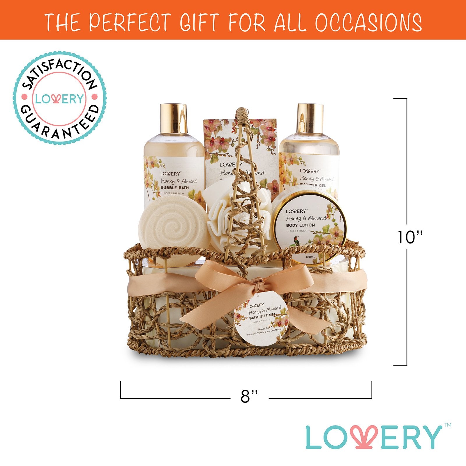 Lovery set regalo spa con aroma miel y almendra para regalo especial