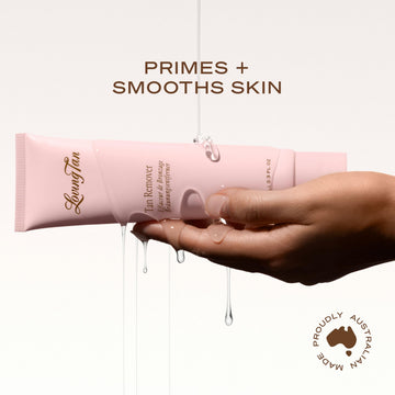 Base de piel fresca tras la aplicación del gel para próxima sesión de bronceado