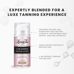 Loving Tan Lotion Teinte naturelle en 2h pour un bronzage progressif