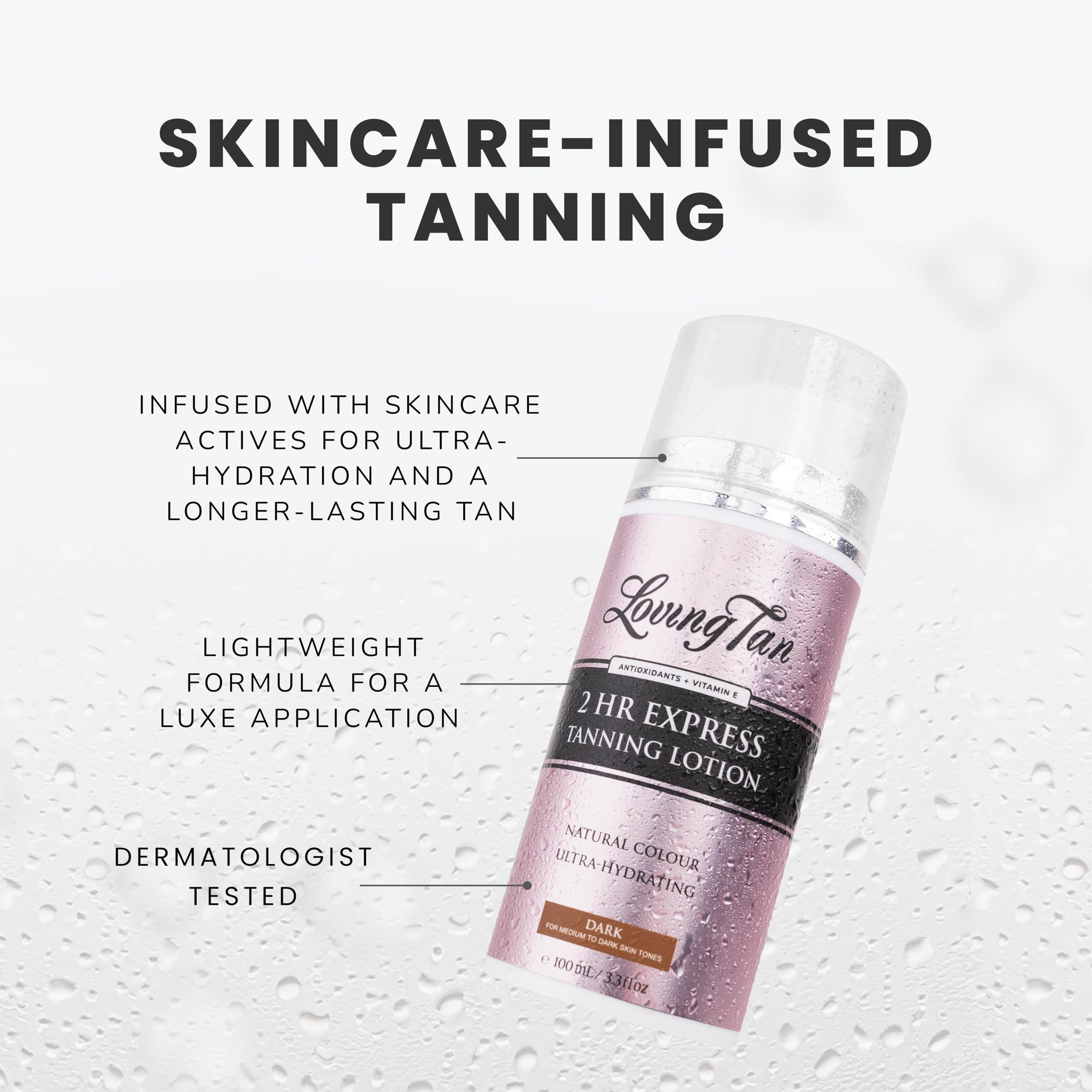 Loving Tan piel bronceada con aspecto natural tras la aplicación