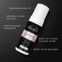 Loving Tan Platinum Mousse Dark, guante aplicador para aplicar de forma suave.