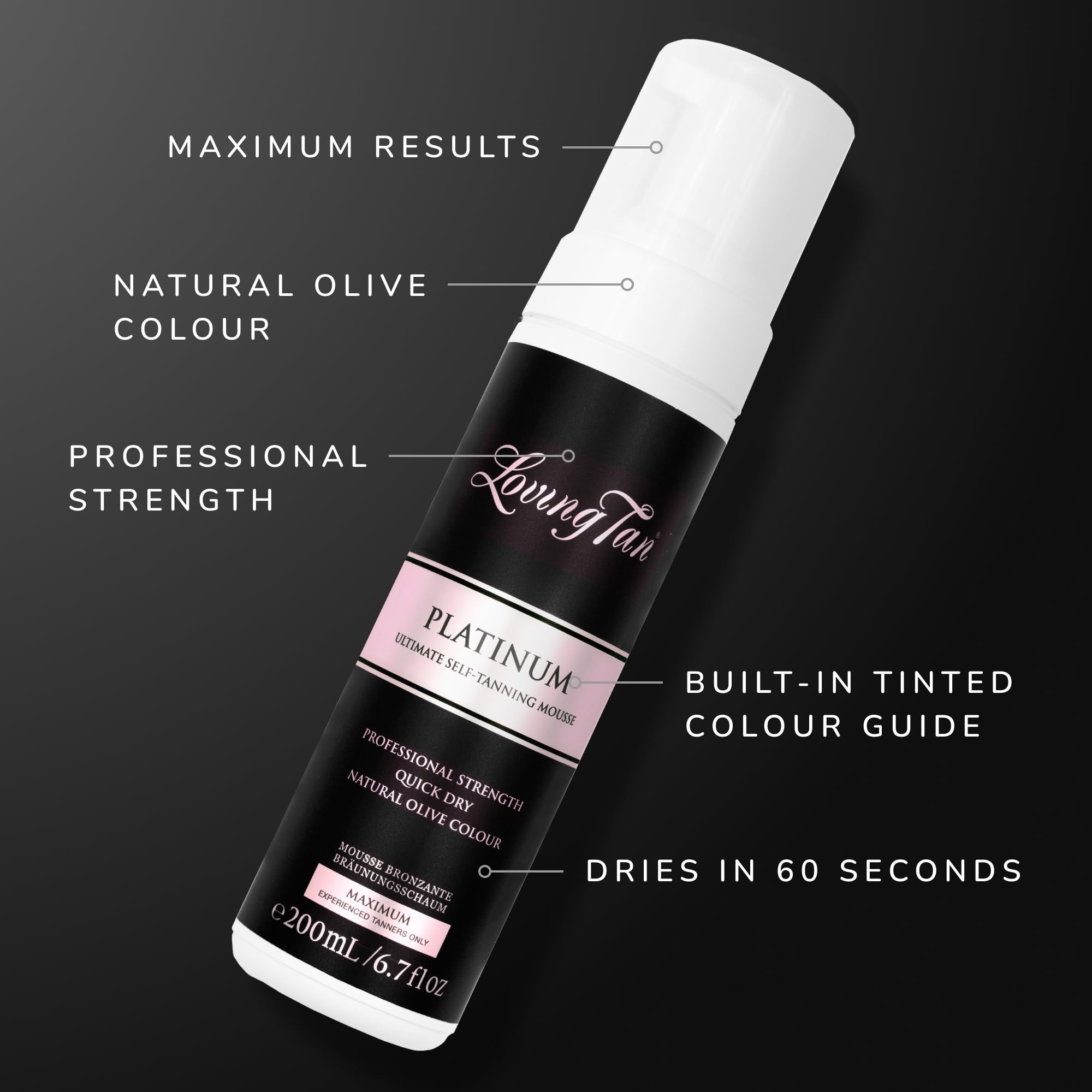 Loving Tan Platinum Mousse: textura cremosa para cobertura homogénea.