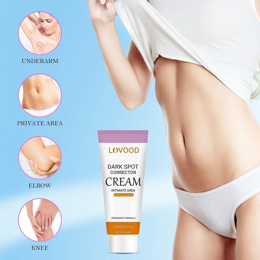 LOVOOD crema correctora para axilas, aplicación suave en piel sensible.