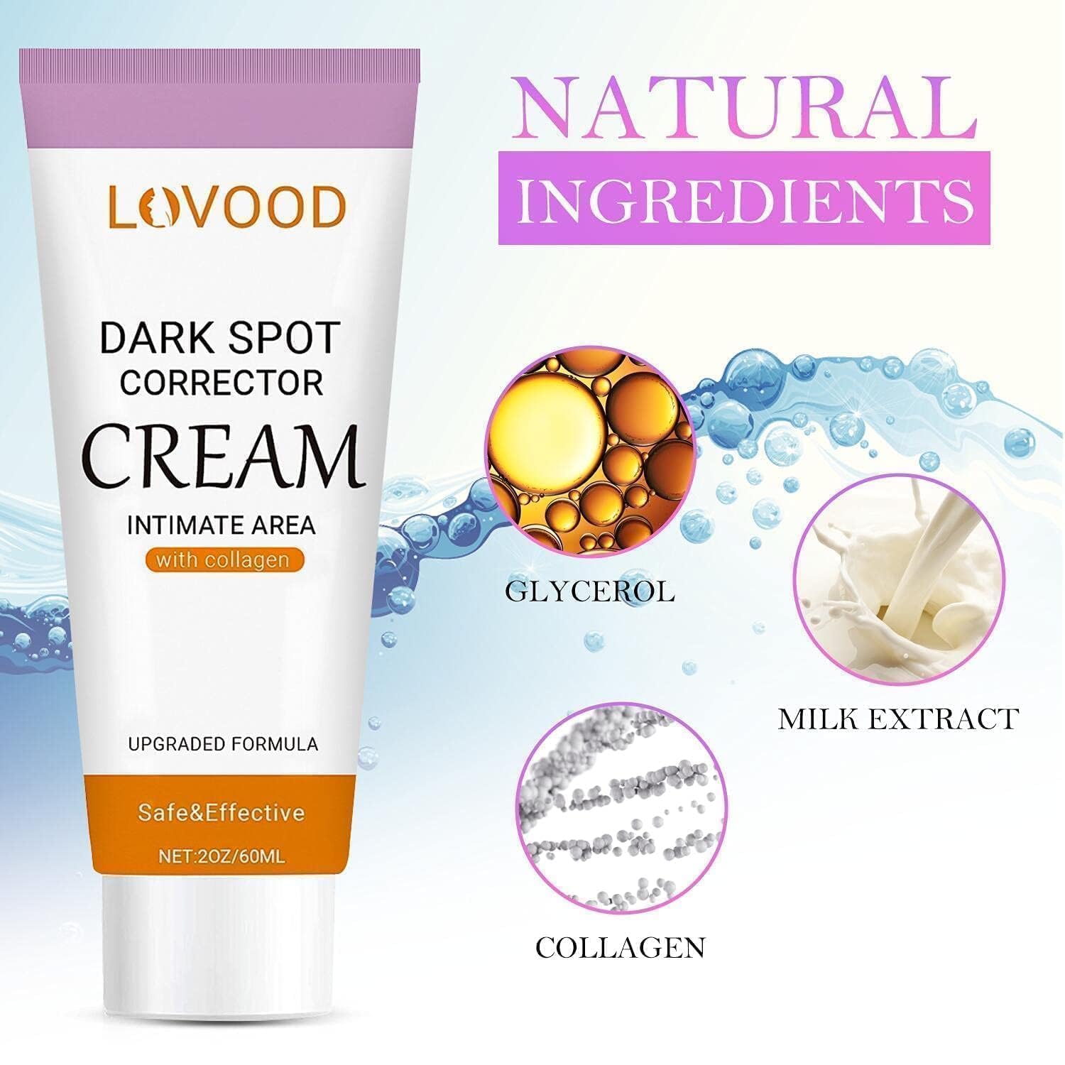 LOVOOD crema correctora para cuello, tono uniforme y piel suave.