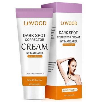 LOVOOD crema correctora de manchas en caja, presentación lista para uso diario.
