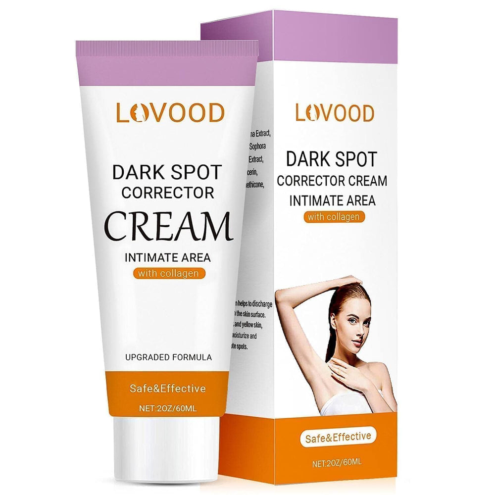 LOVOOD crema correctora de manchas en caja, presentación lista para uso diario.