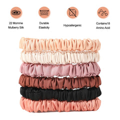 LOVUITEN coleteros seda mulberry, colores variados para combinar con cualquier atuendo