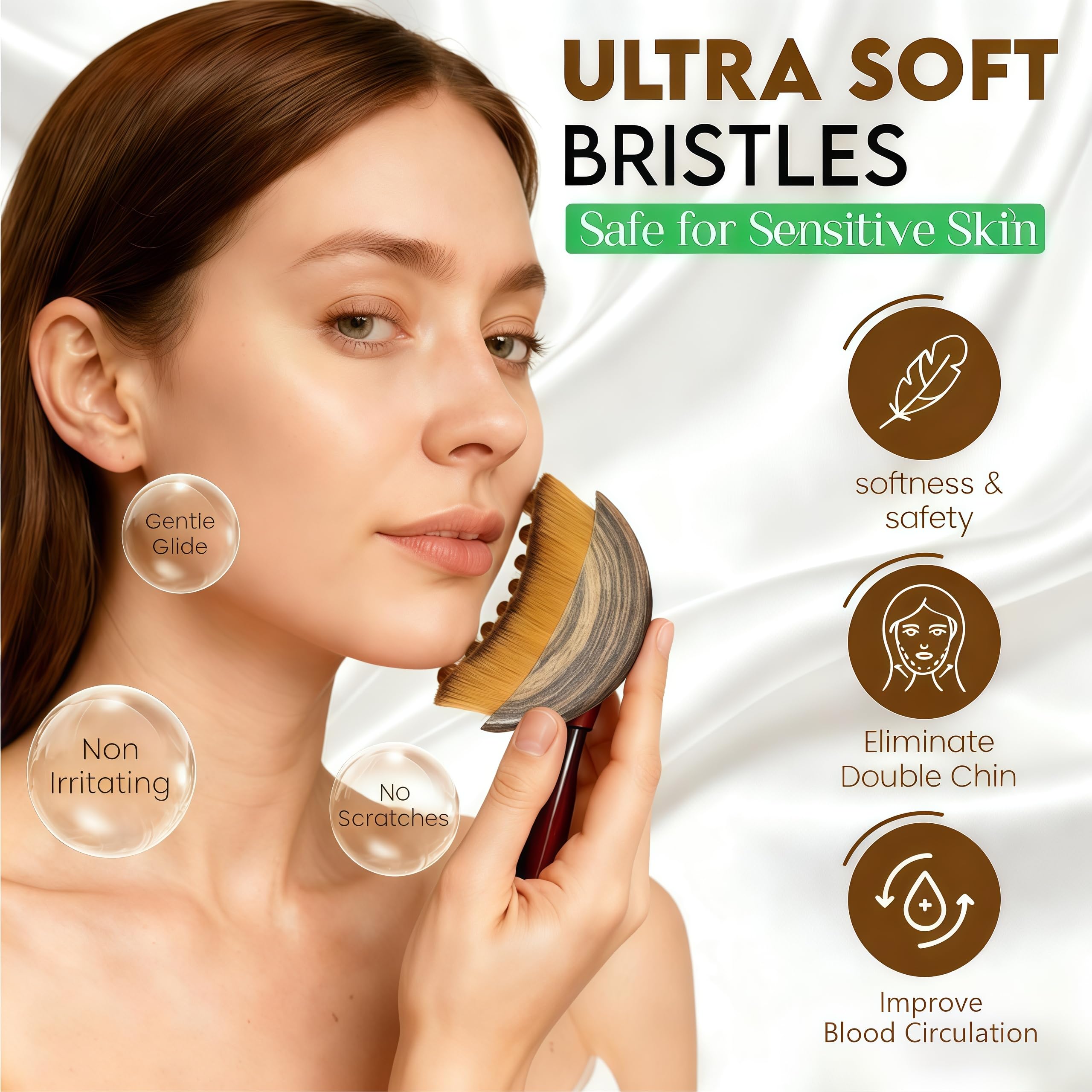Loyuril cepillo linfático para rostro con enfoque en distribución de productos.