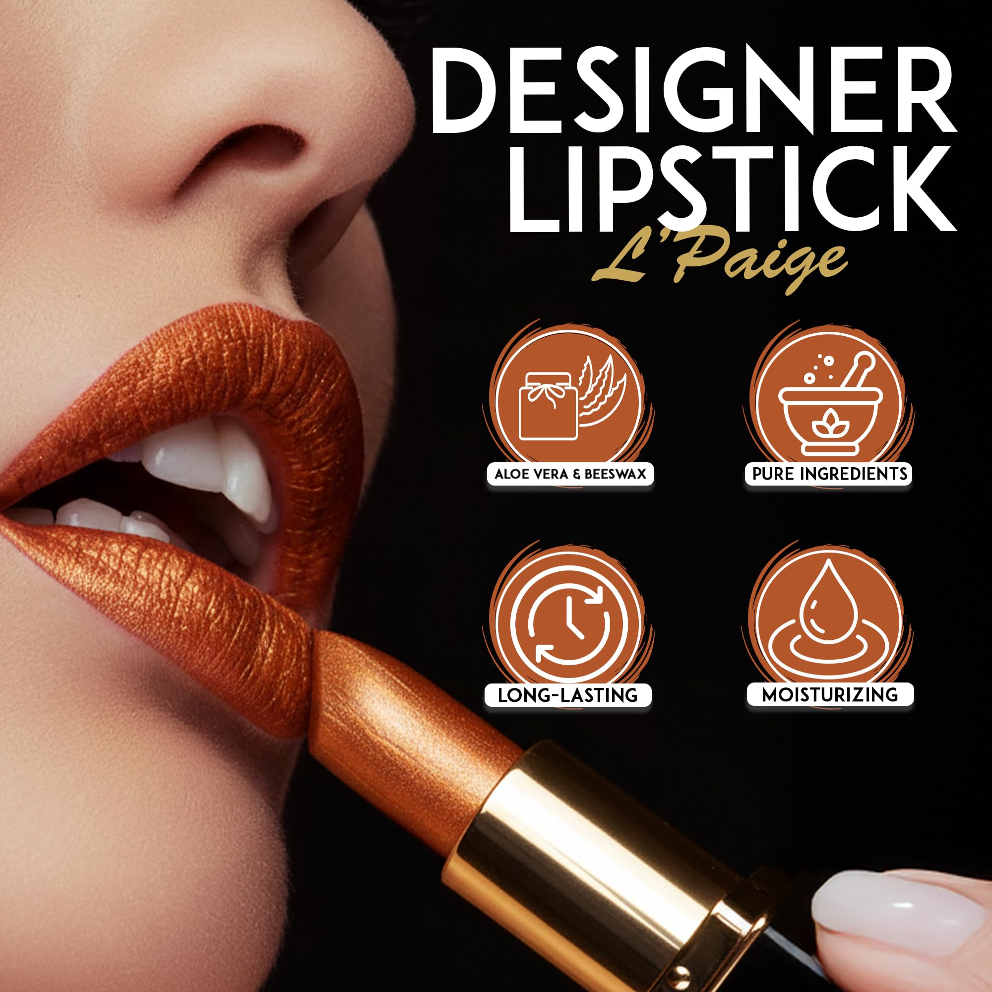 L'Paige Labial color duradero de mañana a noche.