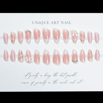 Uñas LPOODDNU diseño glitter para fiestas y ocasiones.