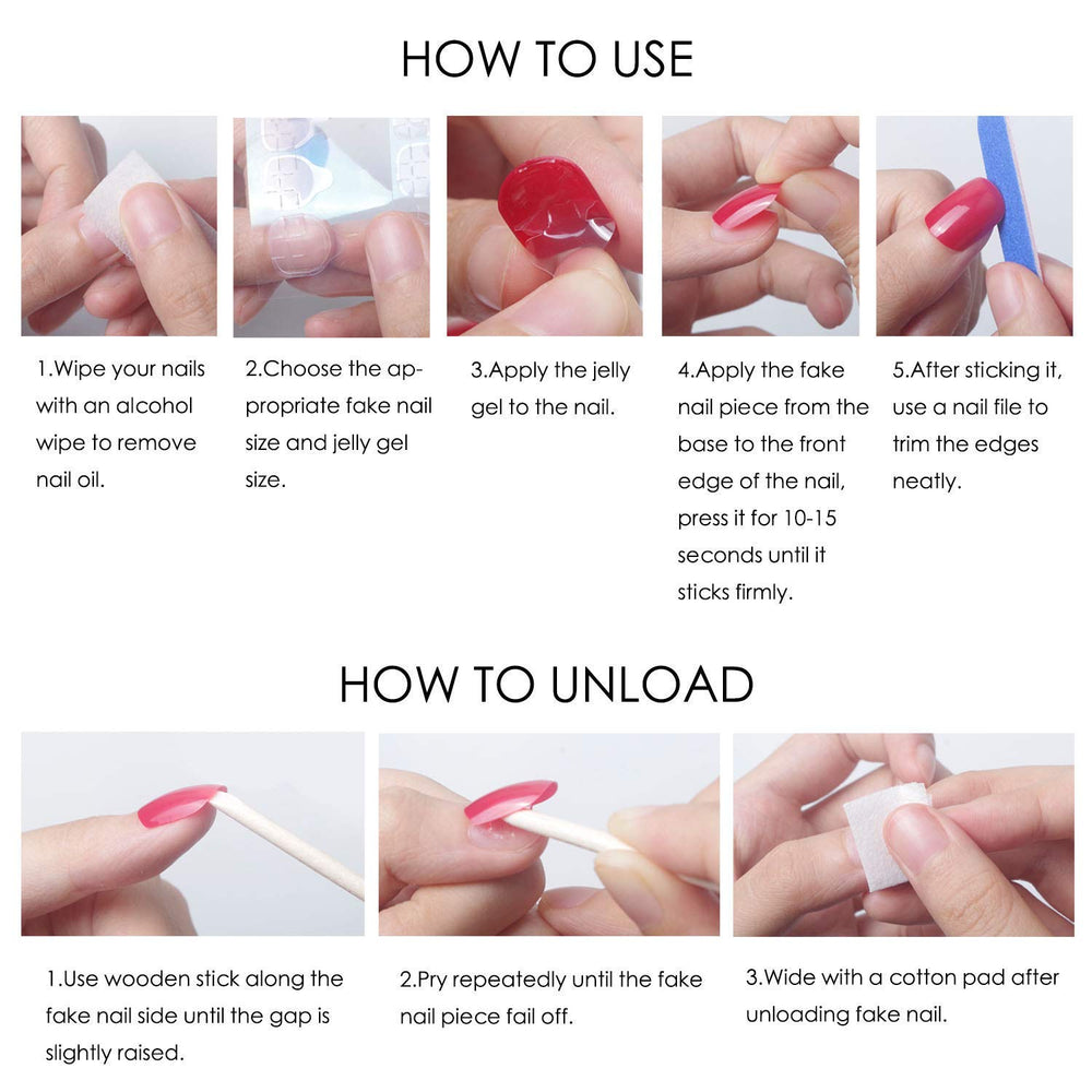 LPOODDNU kit de uñas para aplicar y quitar fácilmente