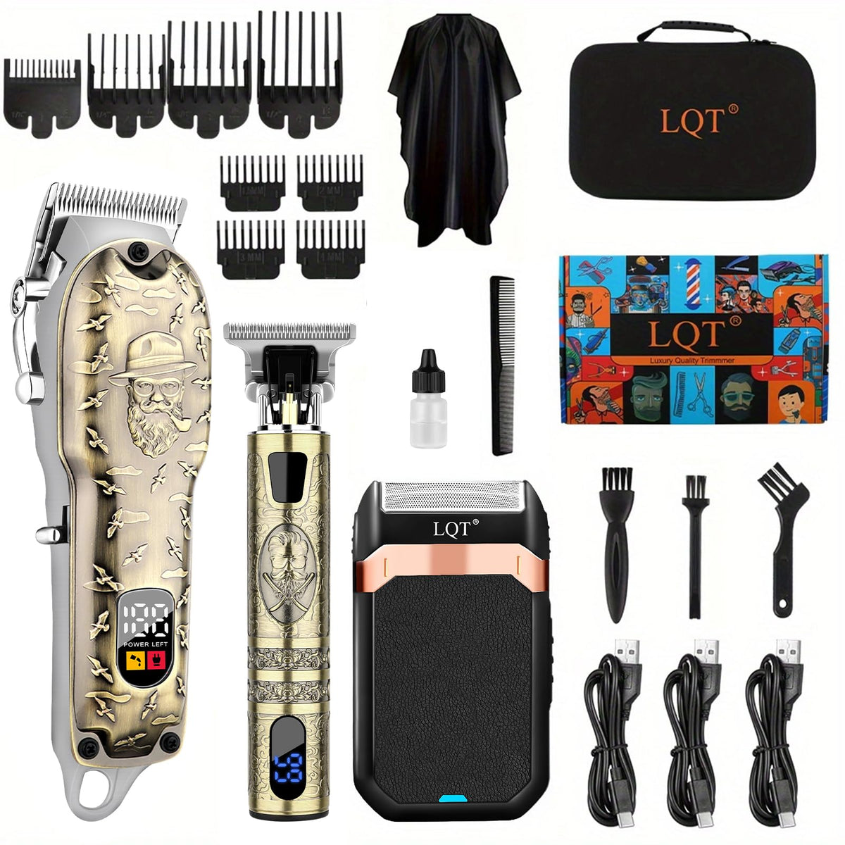 LQT corta pelo con pantalla digital para un look personalizado.