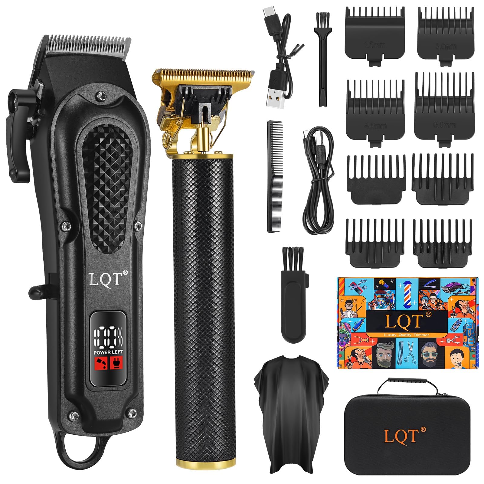 Tondeuse LQT Pro Homme avec affichage DEL et rappel de lubrification.