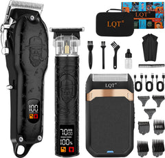 LQT tondeuse pro pour hommes sans fil en action, coupe précise