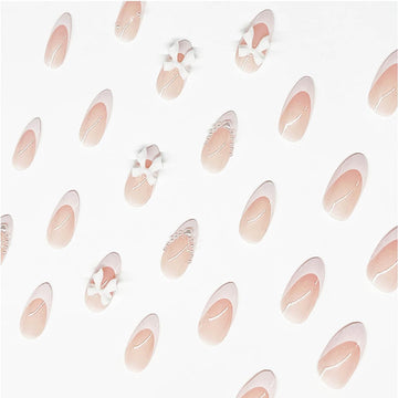 LRKNNO uñas acrílicas rosadas nude para un aspecto natural y sofisticado.
