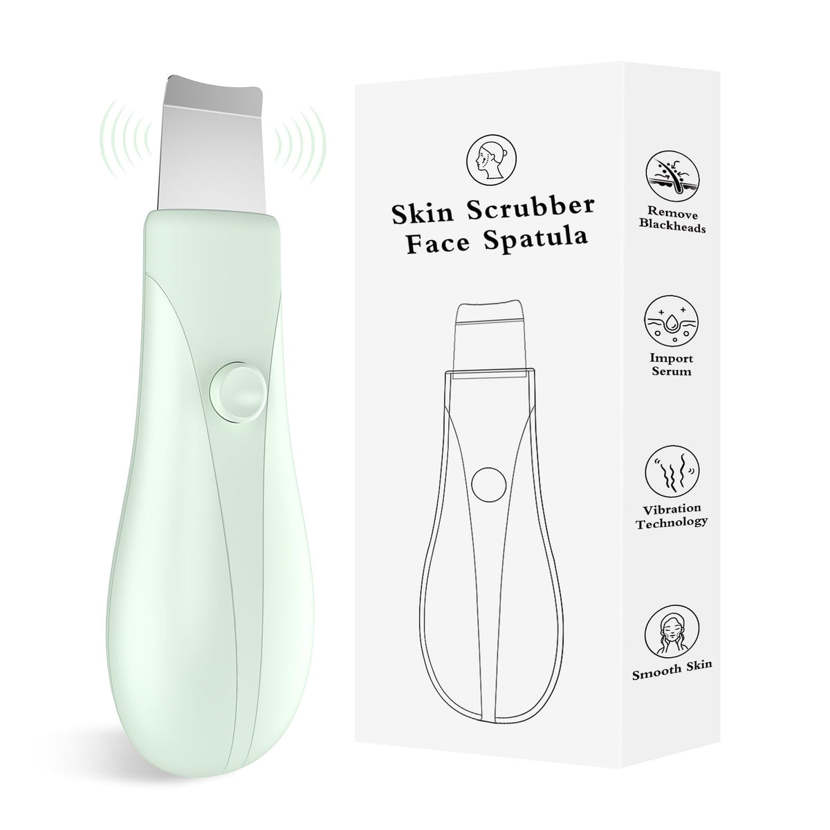 LRUFOB espatula facial para limpieza profunda de poros.