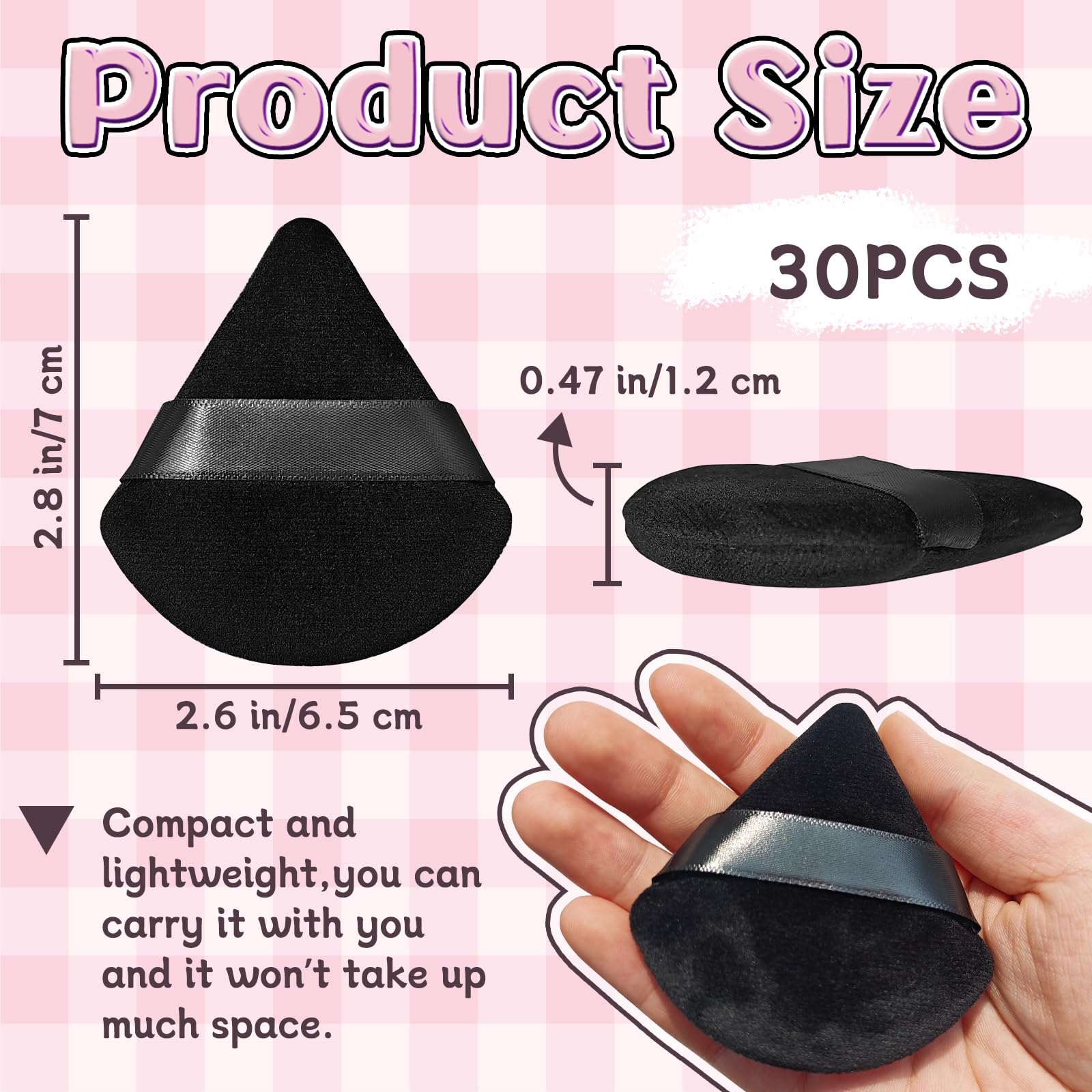 Lshfwn: esponja triangular para polvos sueltos, acabado natural.