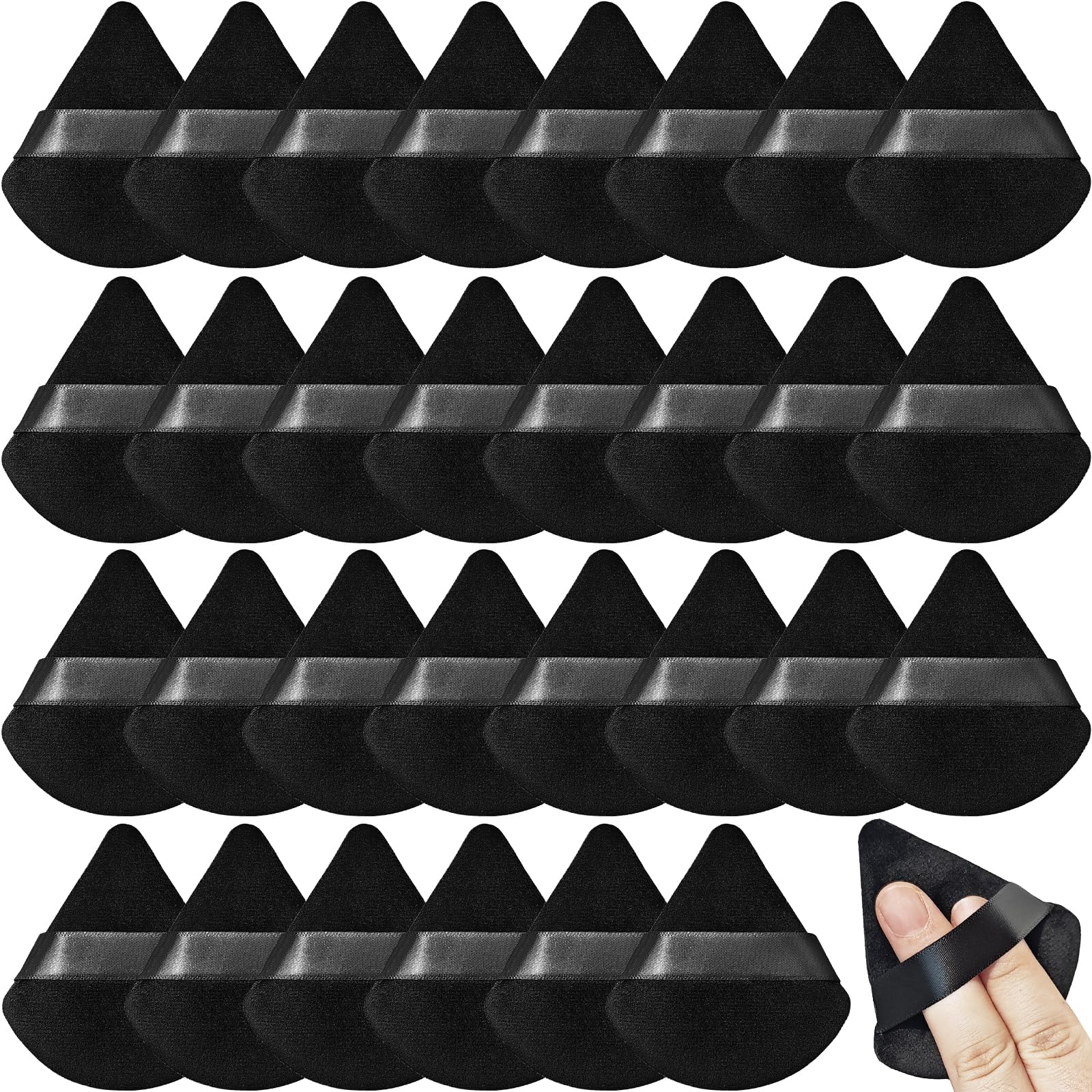 Lshfwn: esponja triangular para polvo, aplica base de forma suave y uniforme.