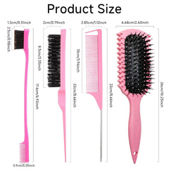LSKHJT set de 3 cepillos para rizos con estilo hacia atrás.