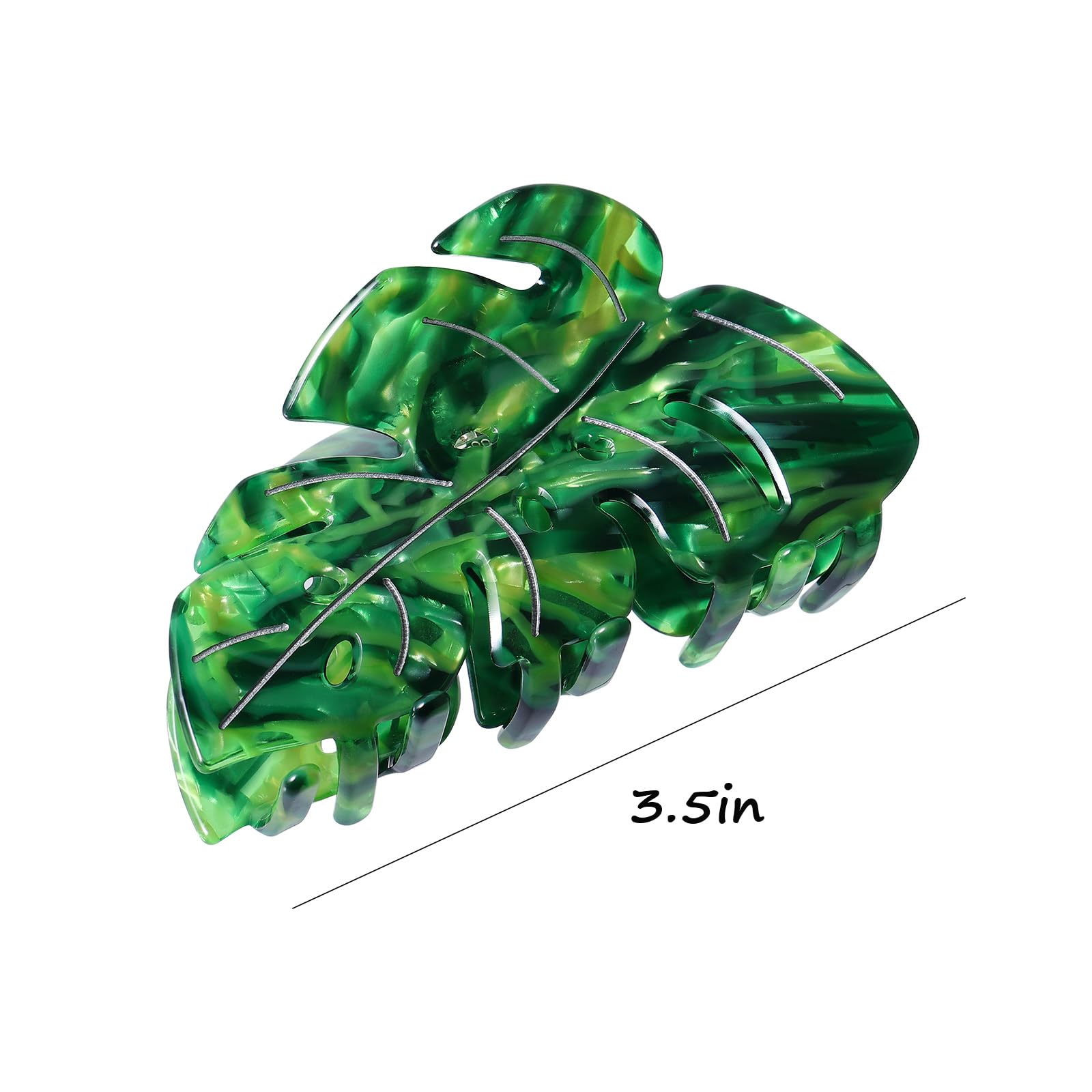 LSVOZ pinza cabello hoja verde sujeción firme para comodidad al mover.