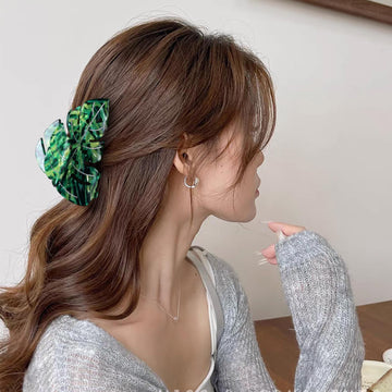 LSVOZ pinza cabello hoja verde para uso diario y peinados versátiles.