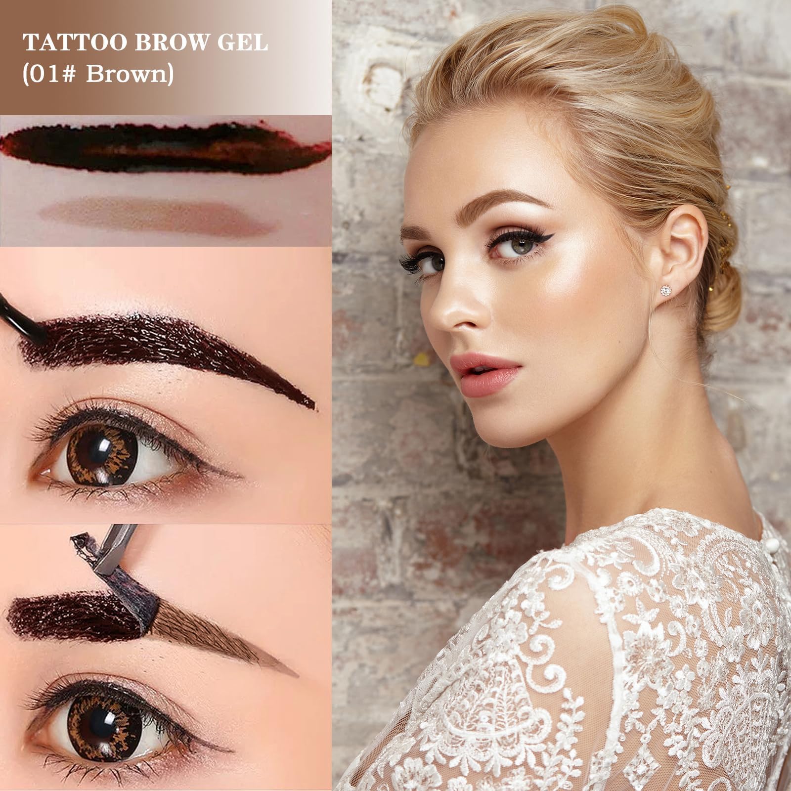 LSxia gel para cejas muestra color suave para definir cejas naturalmente