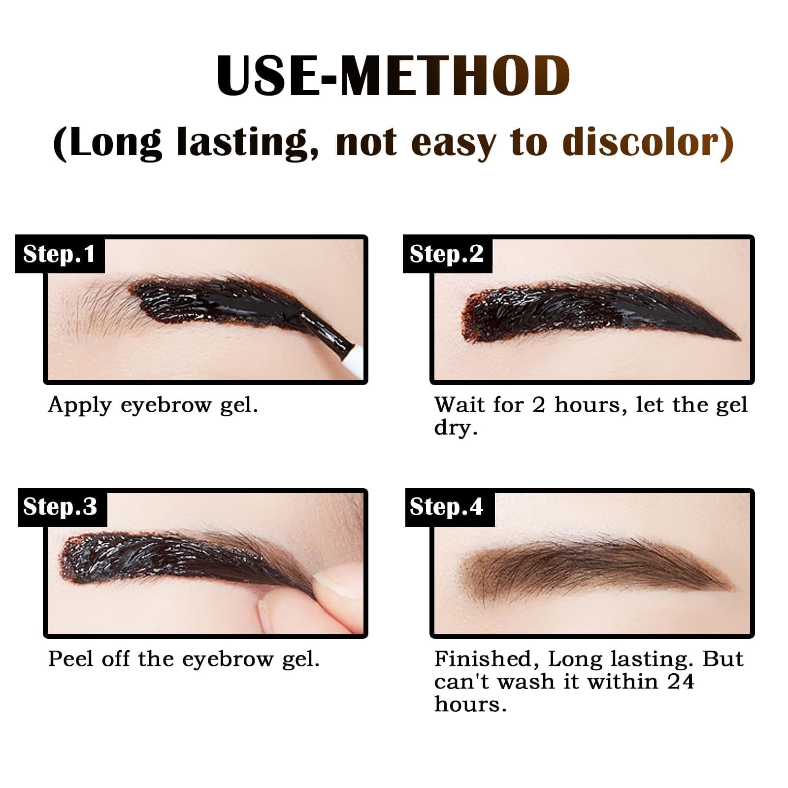 LSxia gel para cejas tono gris marrón para acabado suave