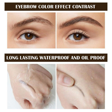 LSxia gel para cejas tono marrón oscuro para definición intensa