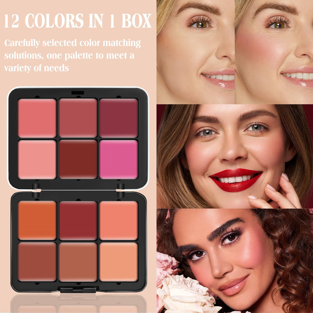 Paleta LSxia crema con 12 tonos para looks diarios y especiales.