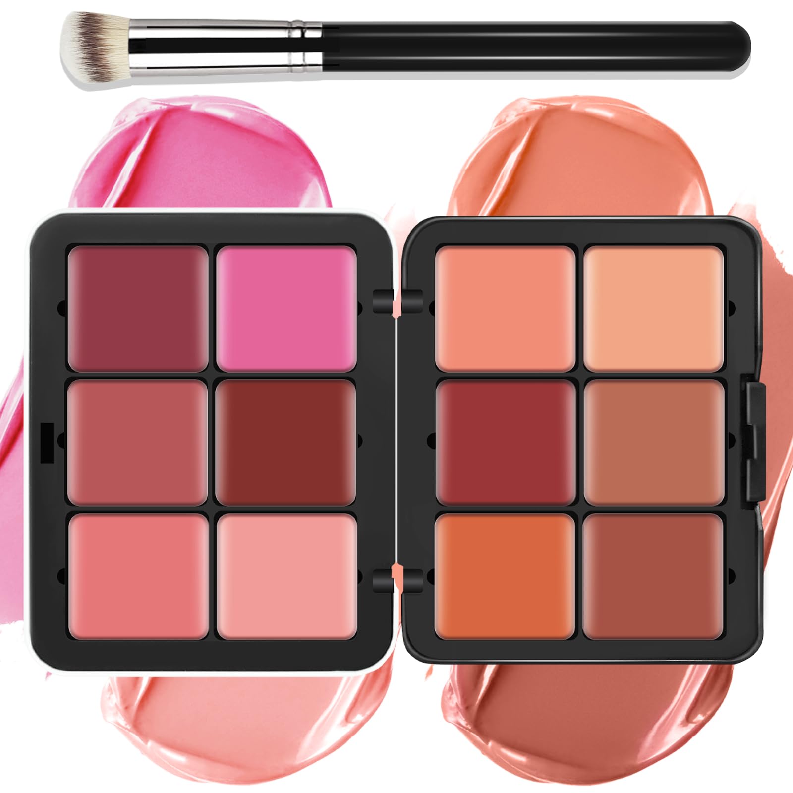Paleta LSxia crema 12 colores para un look natural y versátil.