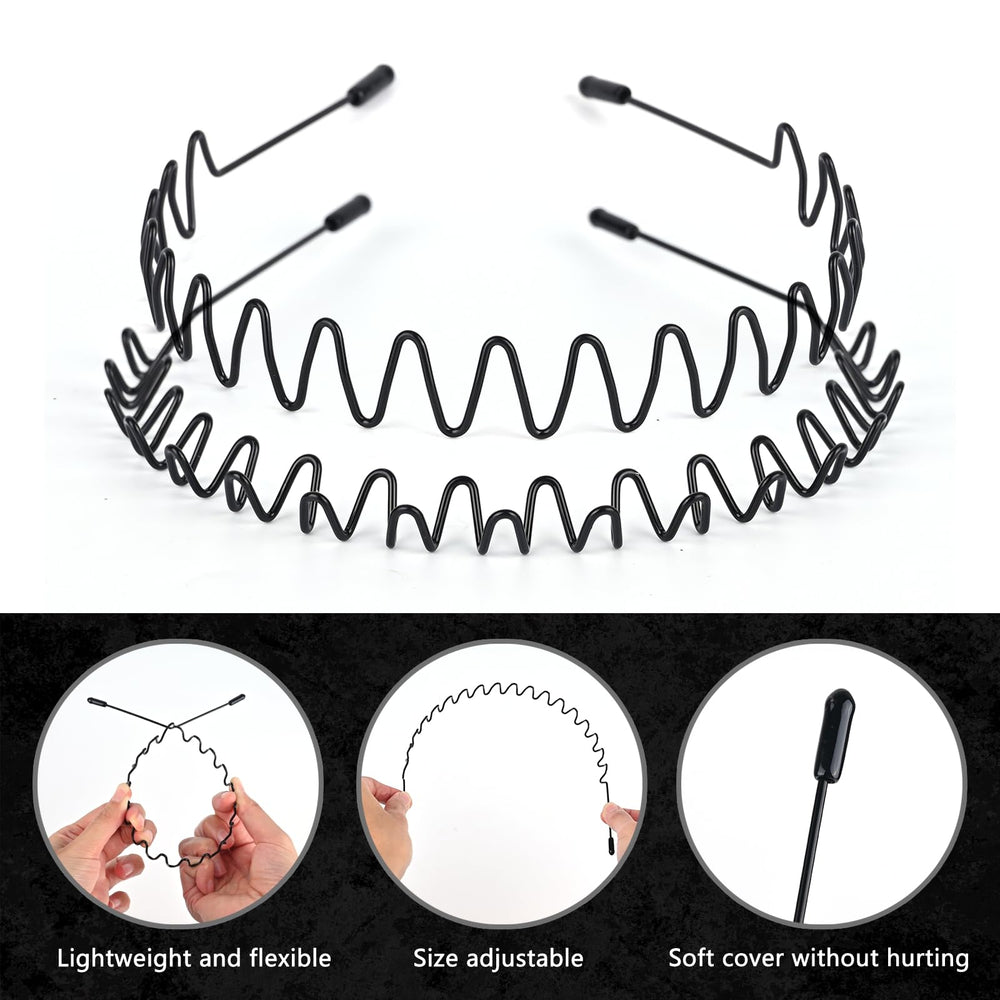 Diadema negra LTHYHJ para correr, sujeción suave durante sesiones.