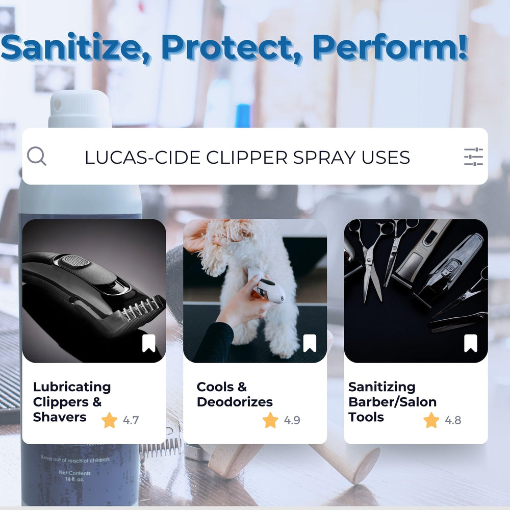 LUCAS-CIDE bote para máquina de cortar pelo, 16 onzas.