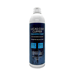 LUCAS-CIDE limpiador desinfectante para máquina de cortar pelo, listo para uso.