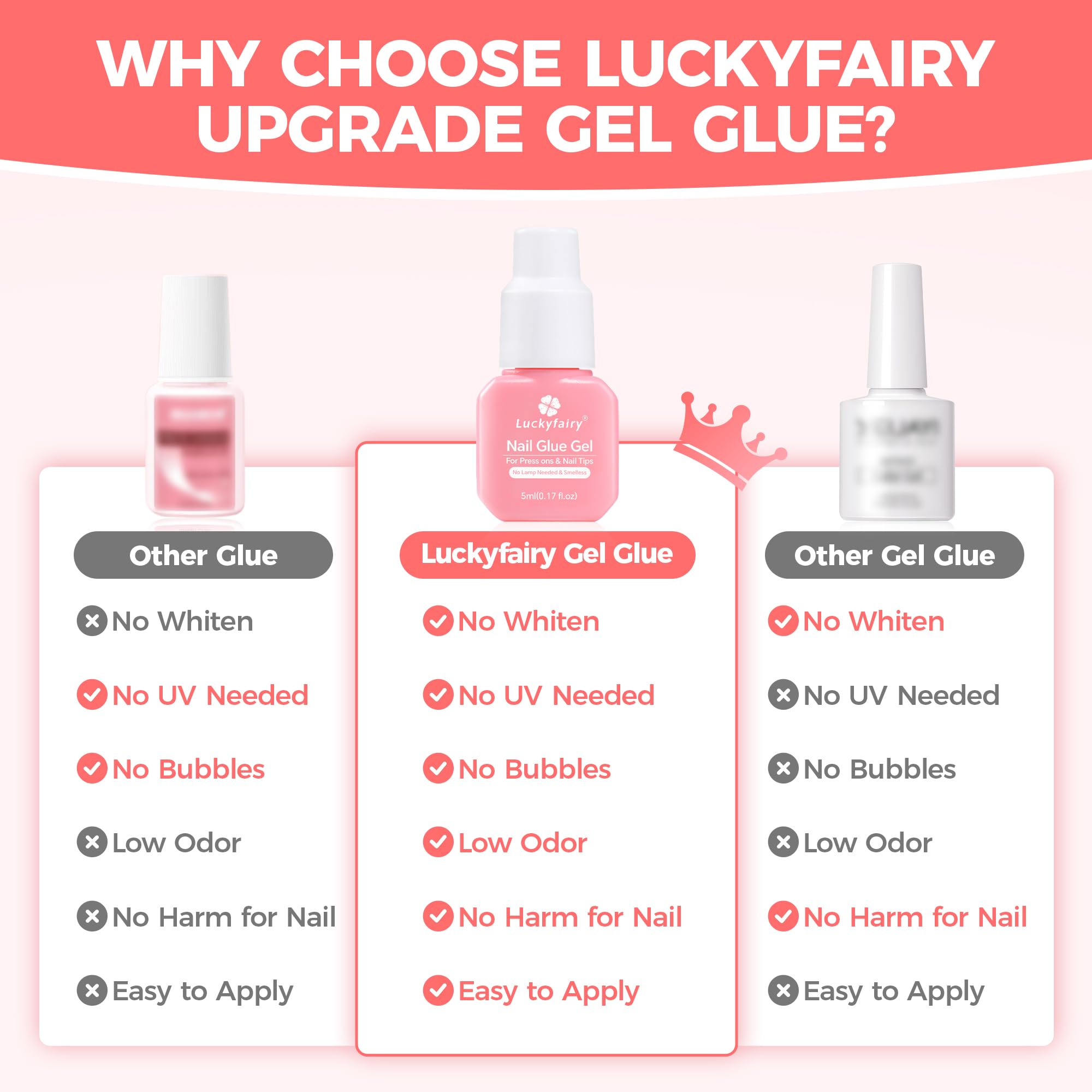 Luckyfairy acabado profesional: manicura duradera con aspecto de salón.